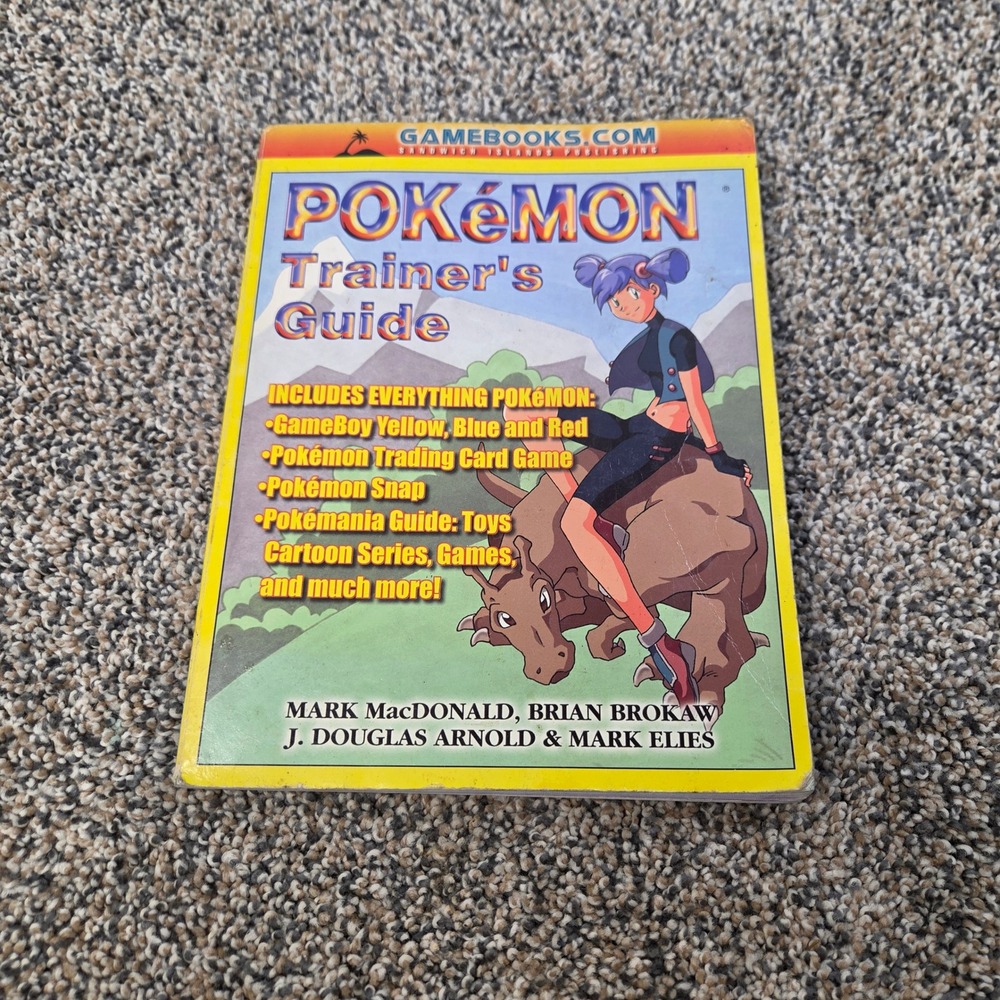 Pokemon Trainer's Guide Strategy Book 1999 Red Blue Yellow Snap TCG 188436425X